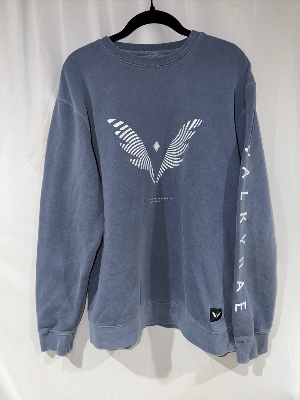 Meta Valkyrae Merch Blue Graphic Sweatshirt Long Sleeve Pull Over Crewneck Top L